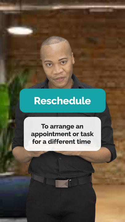 Vocabulary for Rescheduling Events: Useful Phrases