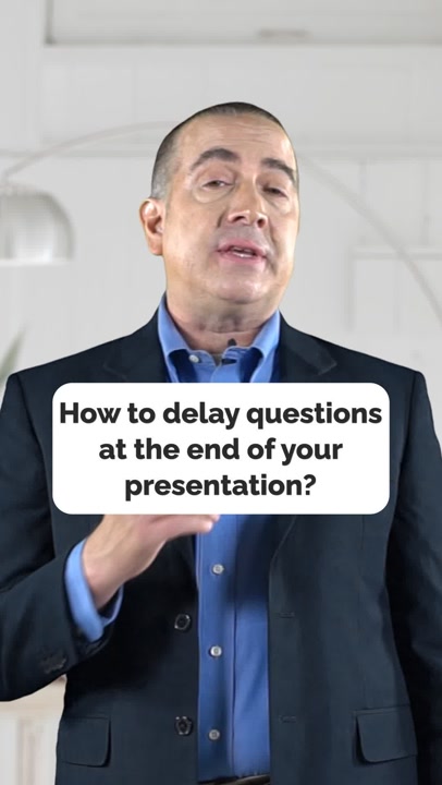 Delaying Questions in a Presentation: Business Presentation Tips